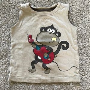 🌻10/10$!! Monkey Guitar Toddler Tank